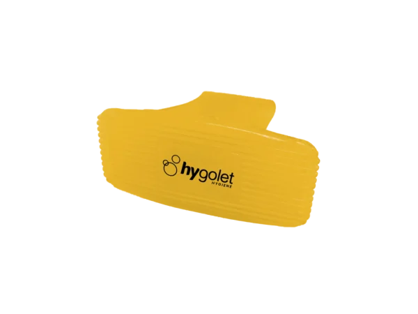 Clip ambientador naranja Hygolet Toilet Clip Plus, aroma mango, para el borde del inodoro