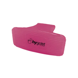 Clip ambientador rosa Hygolet Toilet Clip Plus, aroma melón, para el borde del inodoro